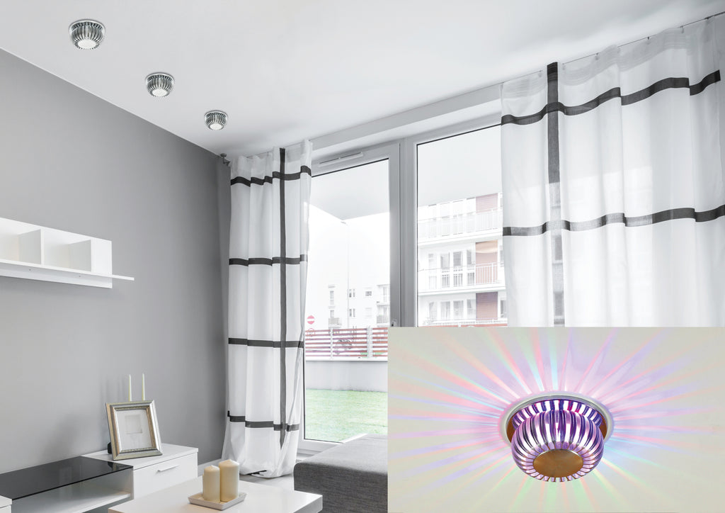 SA-09 AL 3W LED RGB 230V oczko sufitowe lampa sufitowa aluminiowa