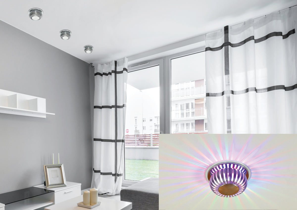 SA-09 AL 3W LED RGB 230V oczko sufitowe lampa sufitowa aluminiowa
