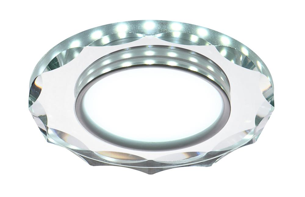 SSP-25 CH/TR+WH 8W LED 230V RING LED BIAŁY oczko sufitowe lampa sufitowa OKRĄGŁA SZLIF SZKŁO TRANSPARENTNE