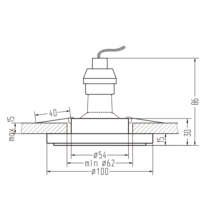oprawa stropowe sk-94 gu-10 35W chrom bezbarwne