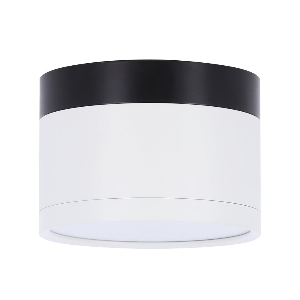 lampa sufitowa tuba 9W LED 4000k biały+czarny śr. 8,8 cm