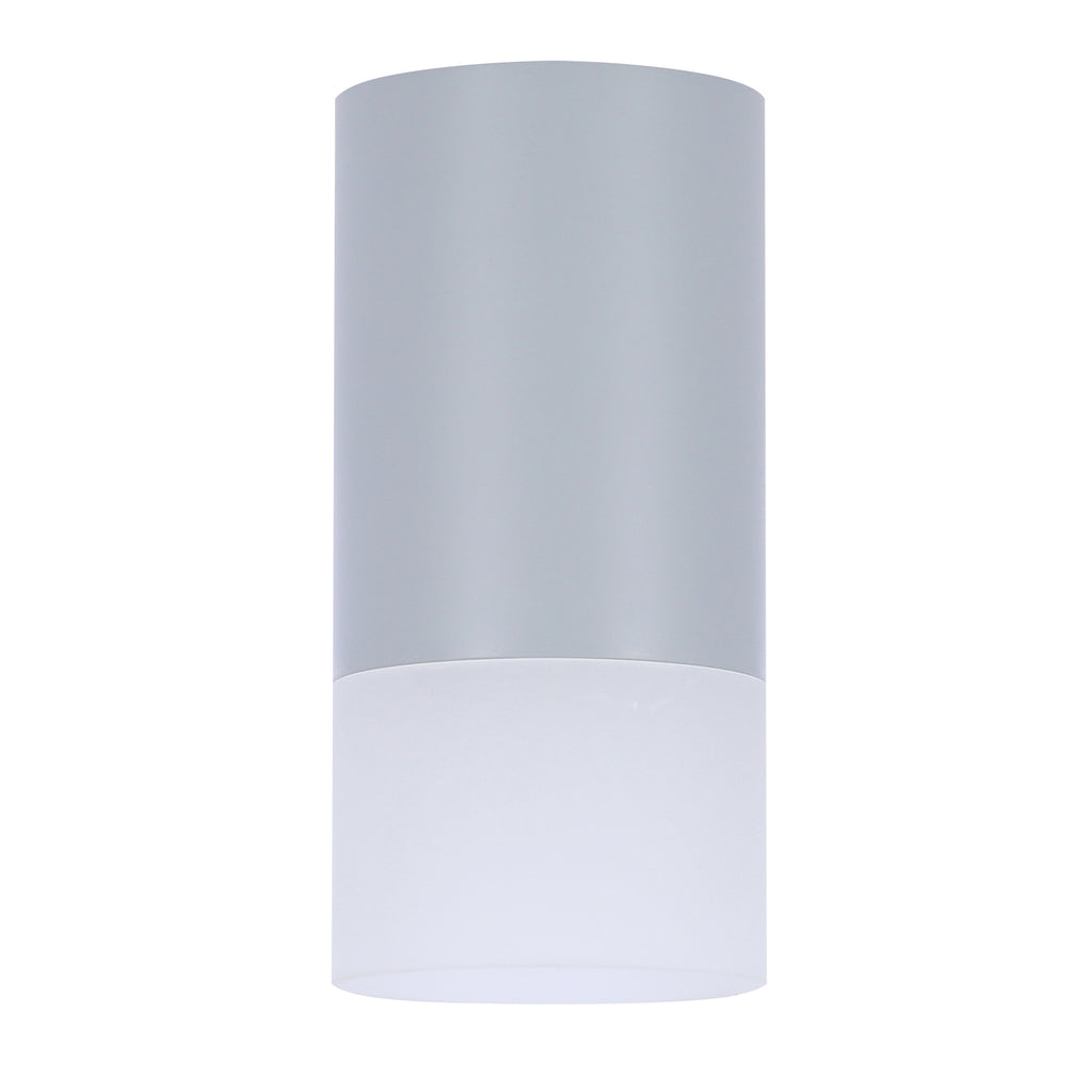 lampa sufitowa tuba GU10 mrożony+szary śr. 6,4 cm