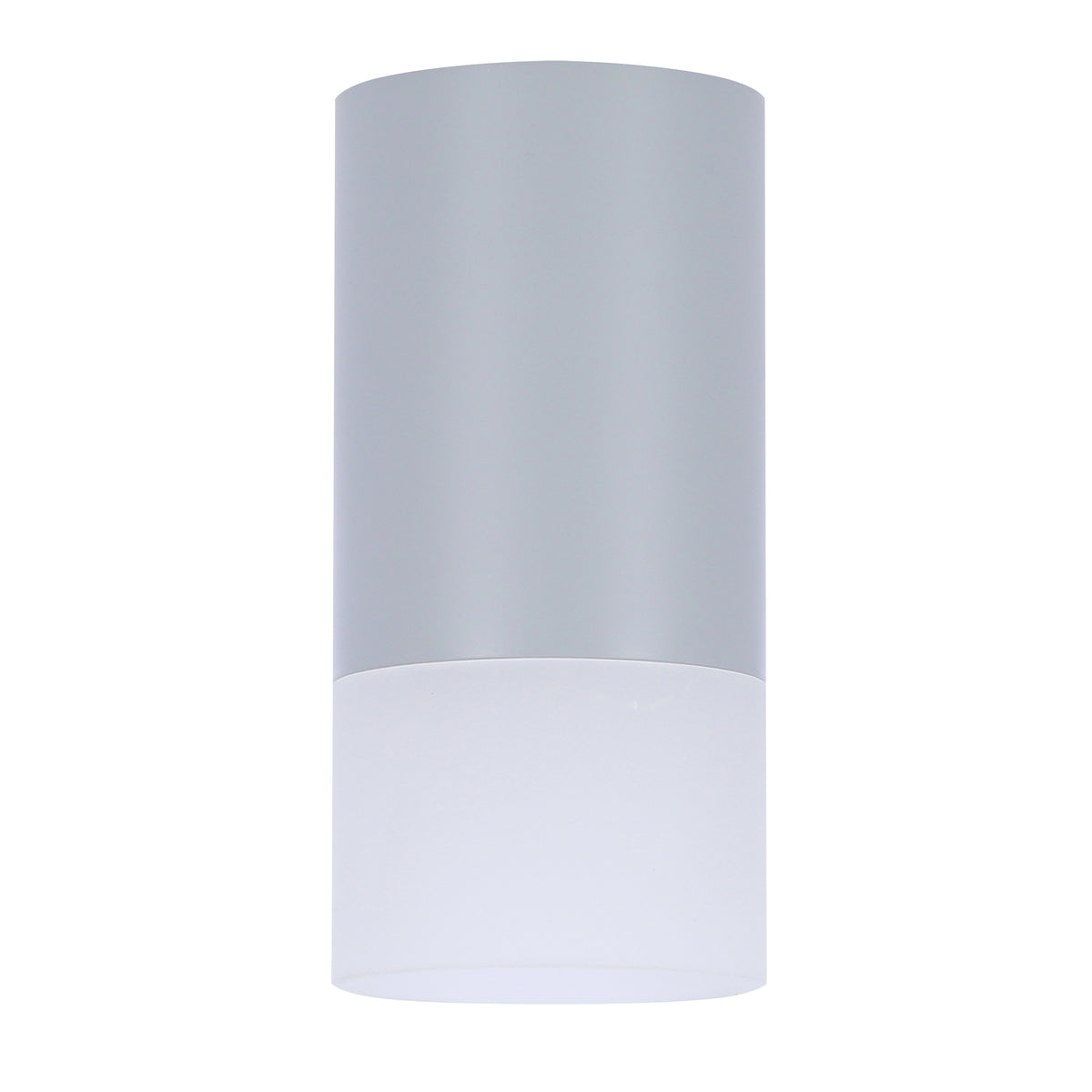 lampa sufitowa tuba GU10 mrożony+szary śr. 6,4 cm