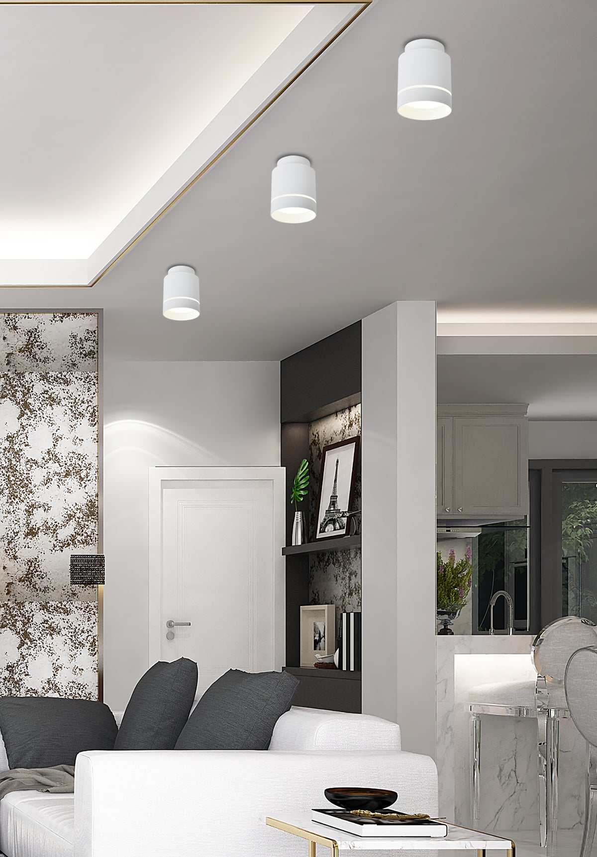 lampa sufitowa tuba 12W LED 7,9/10,2 biały 4000k