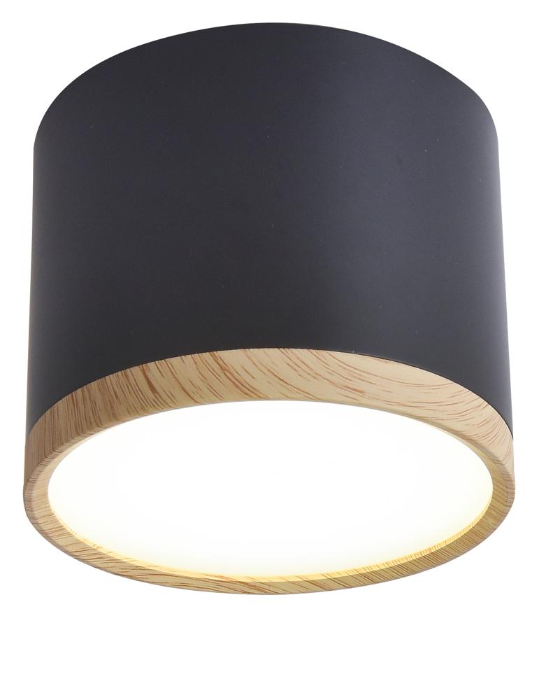 TUBA lampa sufitowa 9W LED 8,8/7,5 drewno+czarny 4000k
