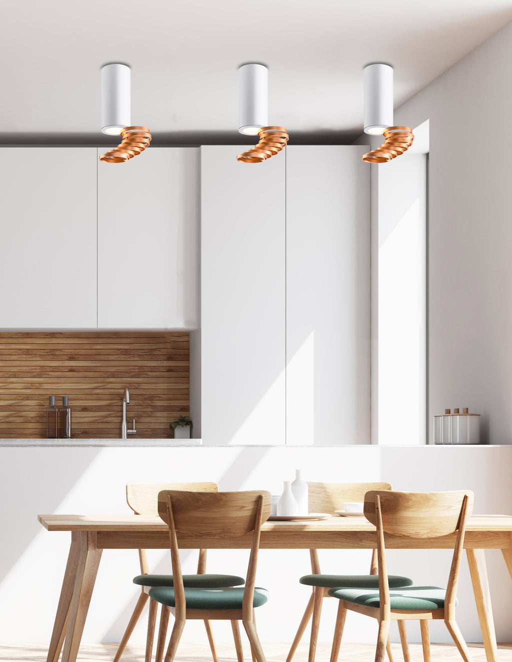 TUBA lampa sufitowa 1x15W GU10 6/20 złoty+biały
