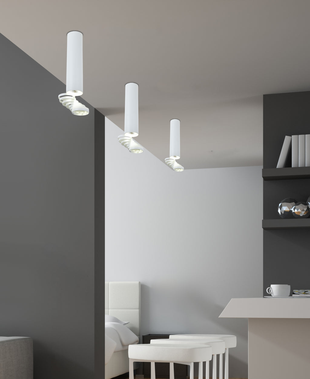 lampa sufitowa tuba 1x50W GU10 6/30 biały