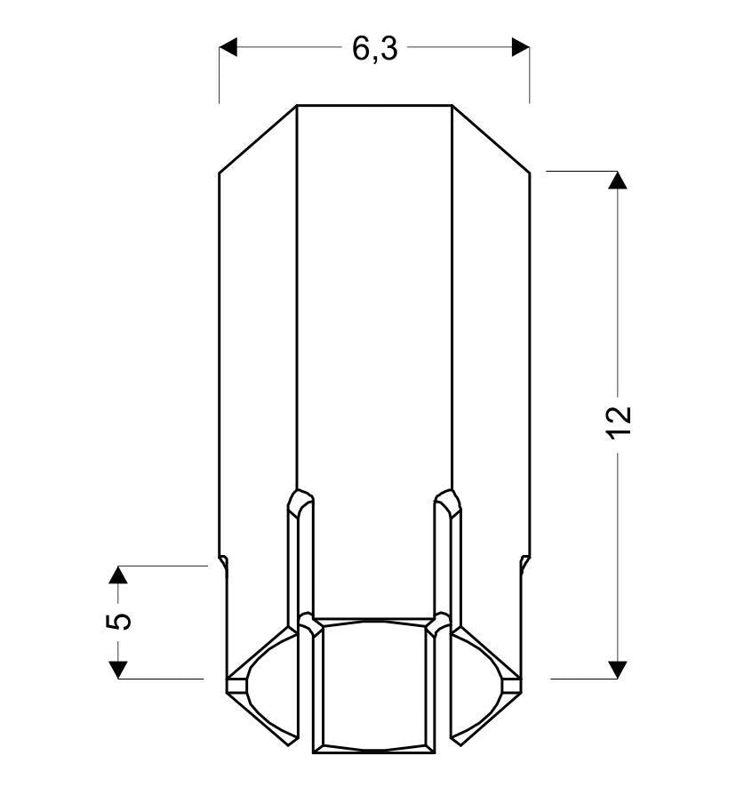 lampa sufitowa tuba 1x25W GU10 6,3/12 biały