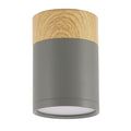 TUBA lampa sufitowa 1x15W GU10 6,8/10 szary+drewno