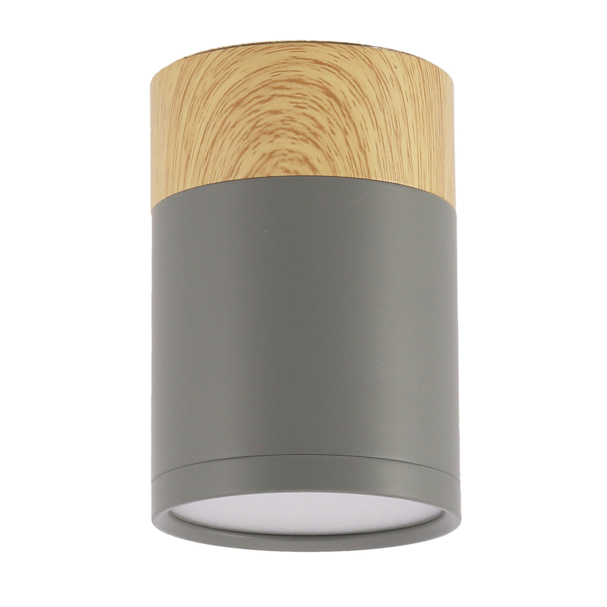 TUBA lampa sufitowa 1x15W GU10 6,8/10 szary+drewno