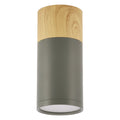 TUBA lampa sufitowa 1x15W GU10 6,8/15 szary+drewno