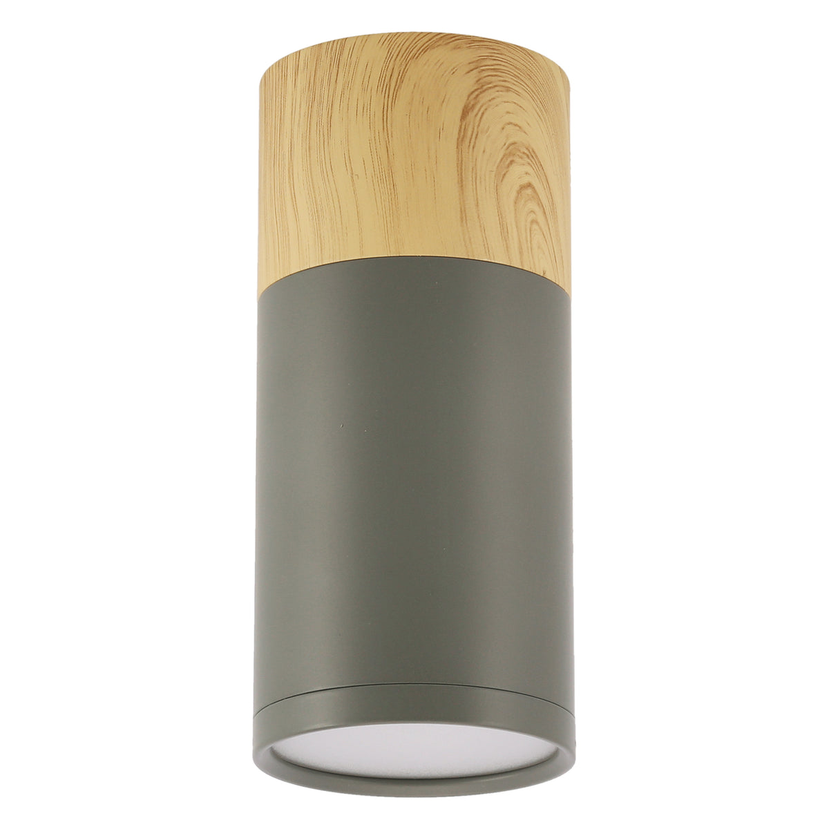 TUBA lampa sufitowa 1x15W GU10 6,8/15 szary+drewno