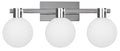 Maldus lampa kinkiet chromowy 3x40W G9 klosz biały