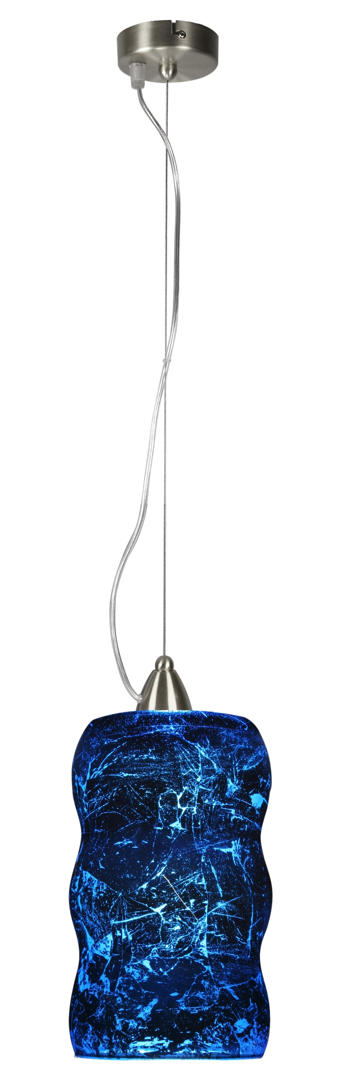 TRILOGY zwis 1x60W E27 niebieski mały promocja