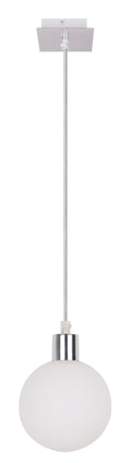 Oden lampa wisząca chromowy 1x40W G9 klosz biały 12cm