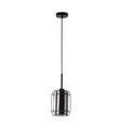 Jonera lampa wisząca czarny 1x40W E27 klosz dymiony