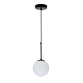 Pompei lampa wisząca czarny 1x40W E27 klosz biały 15cm