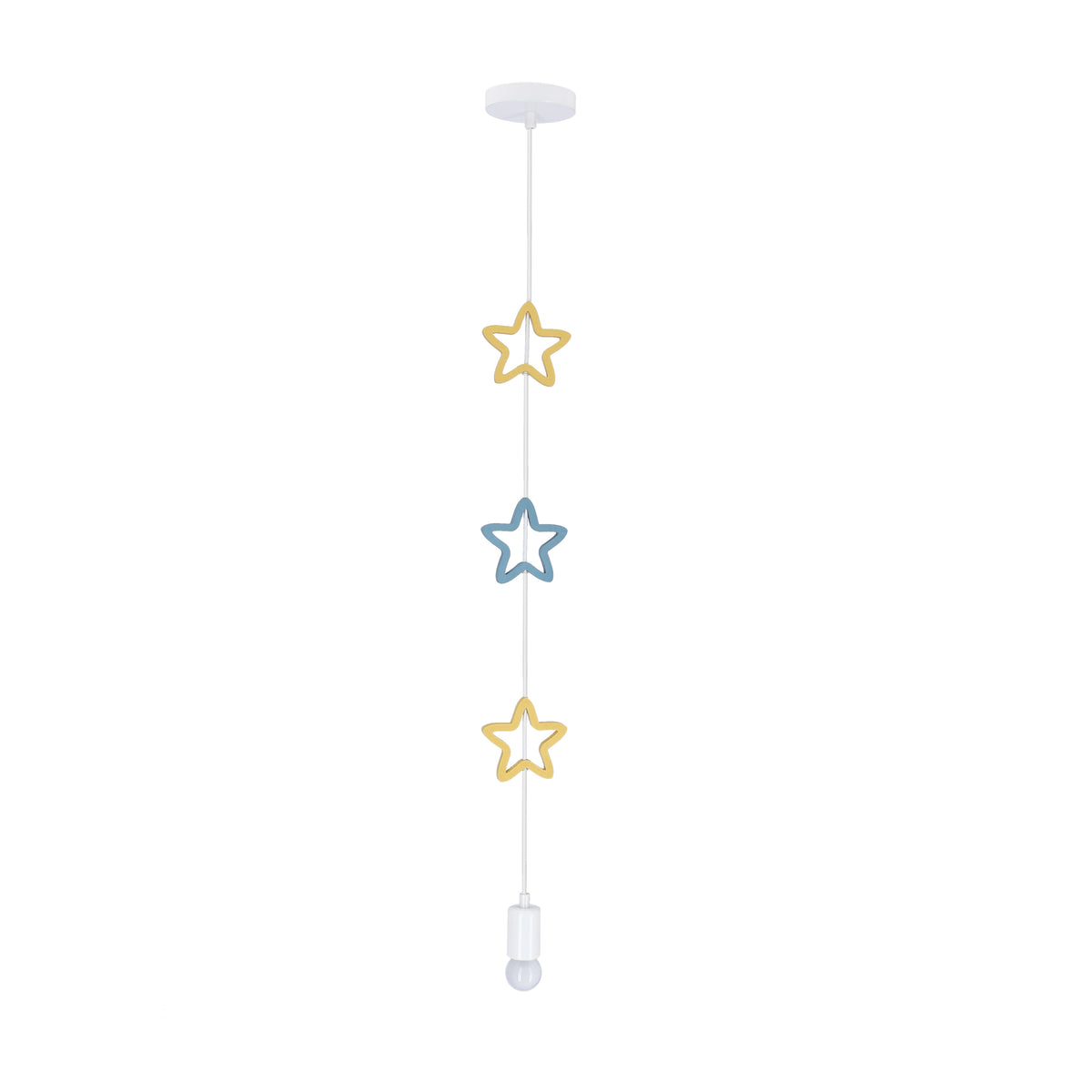 STARS lampa wisząca 1x20W E27 iq kids złoty+niebieski