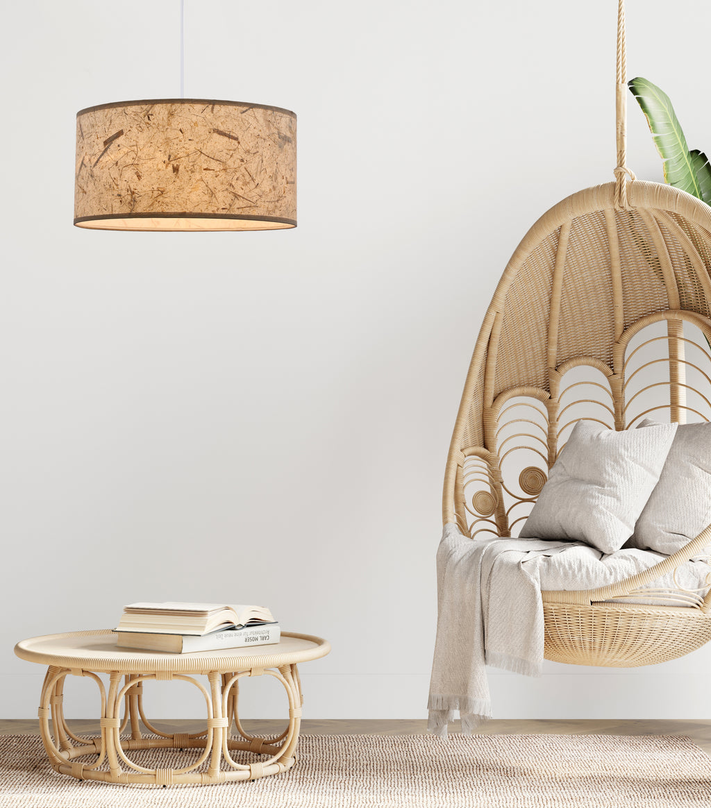 Papirus lampa wisząca 1x60W E27 abażur beżowy