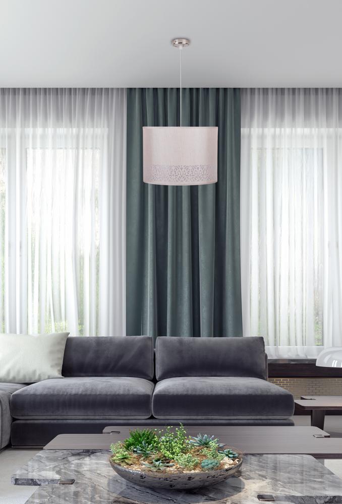 ARABESCA lampa wisząca 33x33x24 1x60W E27 kremowy (abażur 77-19441 z zawiesiem 85-10608)