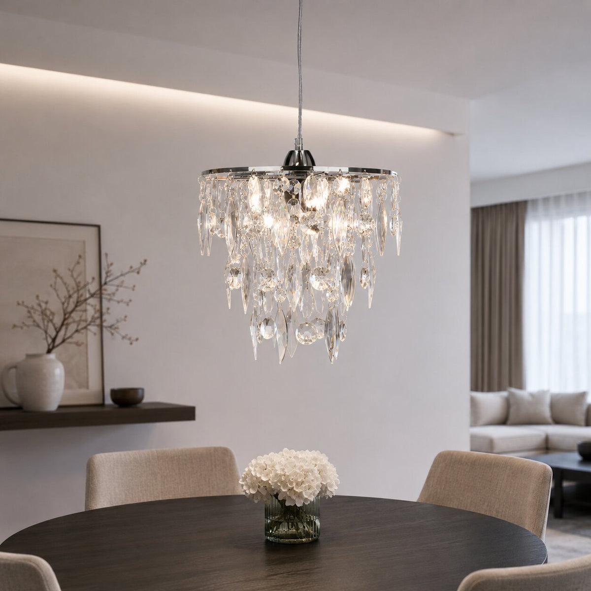 ARMO lampa wisząca chromowy 1x60W E27