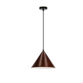 DUNCA lampa wisząca 25 czarny 1x40 E27 klosz ciemny orzechowy