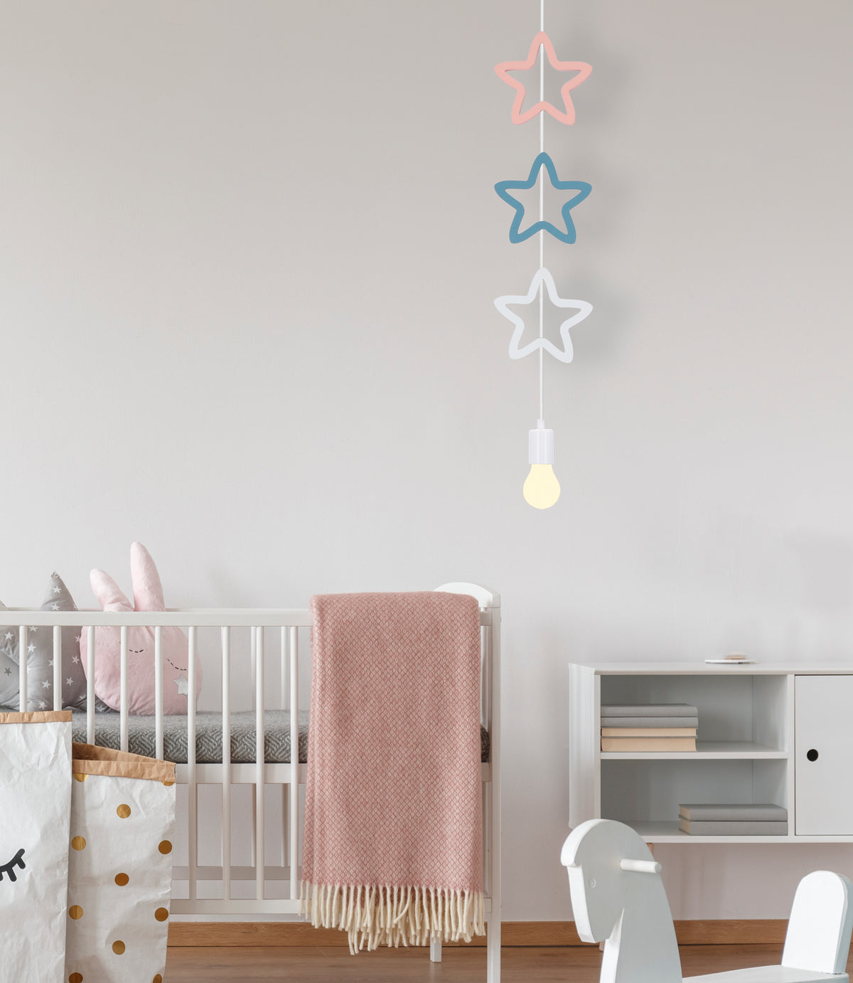SINGLE SSS lampa wisząca 1x20W E27 iq kids biały+niebieski+różowy