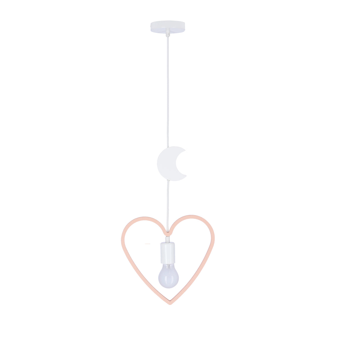 SINGLE HM lampa wisząca 1x20W E27 iq kids różowy+biały