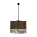 Arabesca lampa wisząca czarny 33x33x24 1x60W E27 abażur brązowy