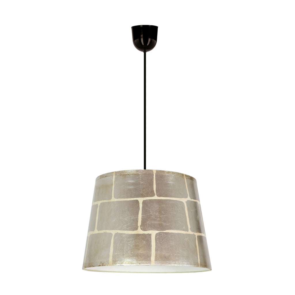 Americano 2 lampa wiszaca czarny 35 1x60W E27 abażur srebrny