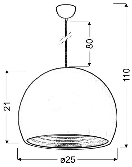 PICTOR lampa wisząca 25 1x60W E27 zielony/srebrny odbłyśnik