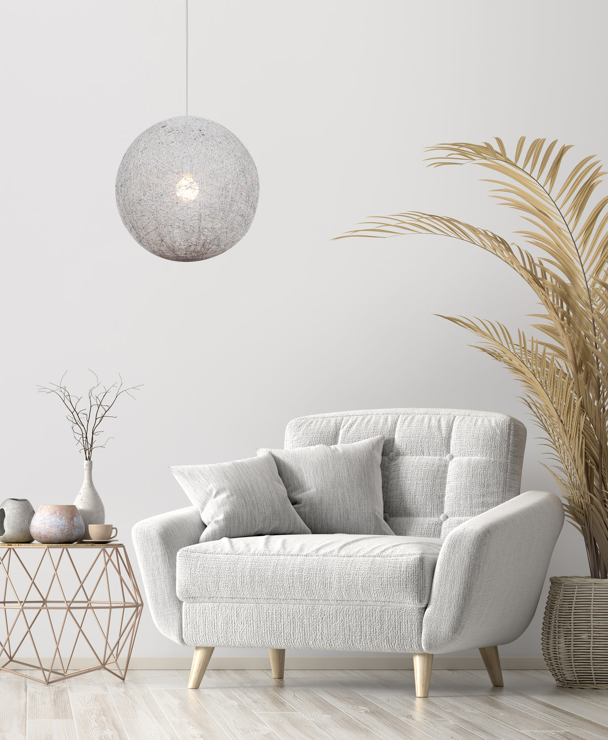 CARUBA lampa wisząca 1x60W E27 biały 50
