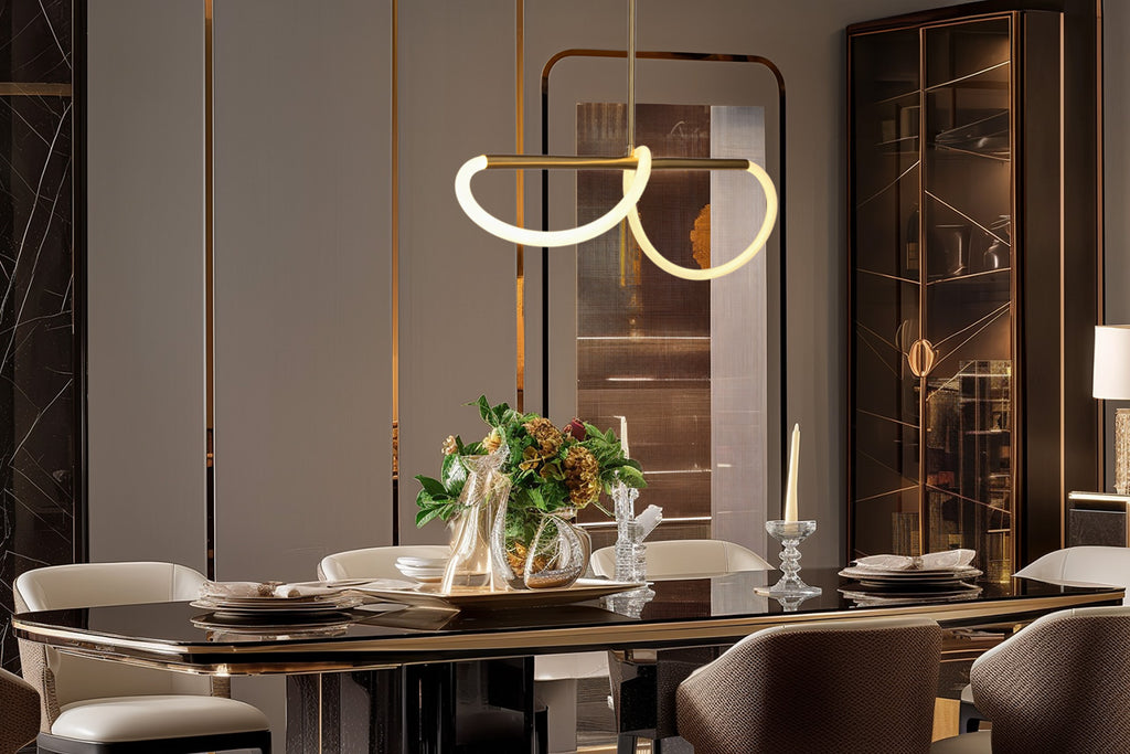 SUPREME lampa wiszaca 80cm złoty LED 3000K biały