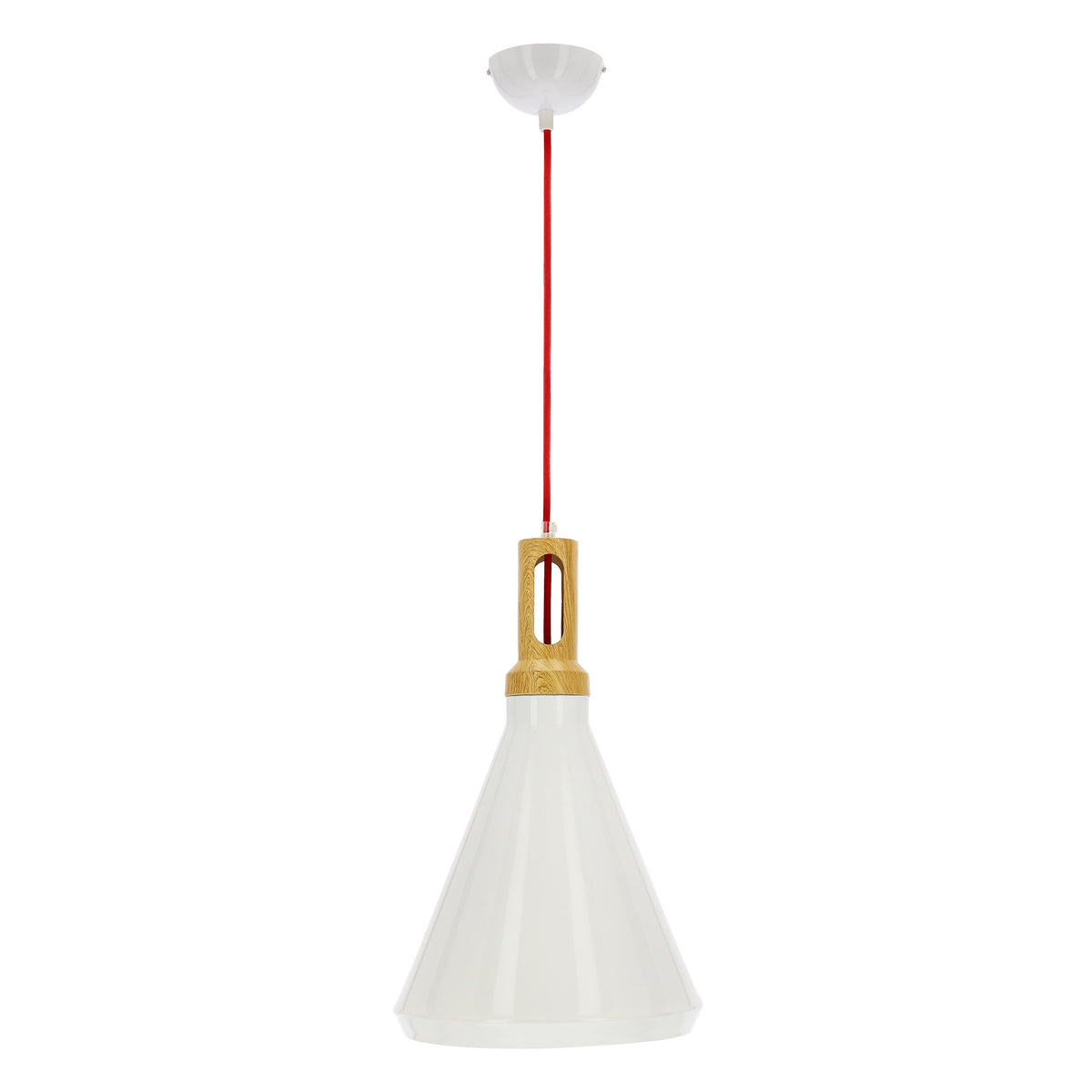ROBINSON lampa wisząca 26 1x60W E27 biały / wnętrze żółte