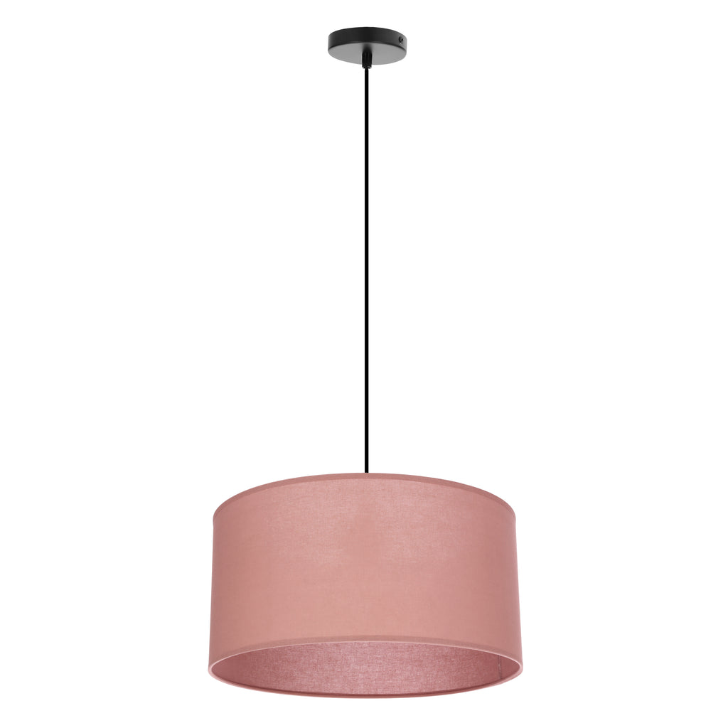SHANTI lampa wisz¹ca czarny 1x40 E27 aba¿ur jasny wrzosowy