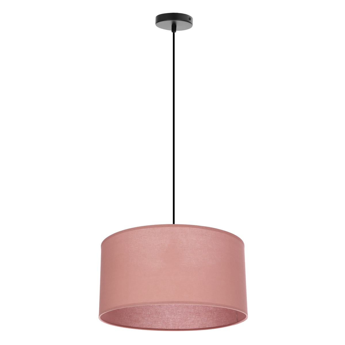 SHANTI lampa wisz¹ca czarny 1x40 E27 aba¿ur jasny wrzosowy