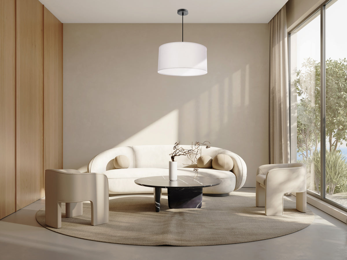 SHANTI lampa wisz¹ca czarny 1x40W E27 aba¿ur szary