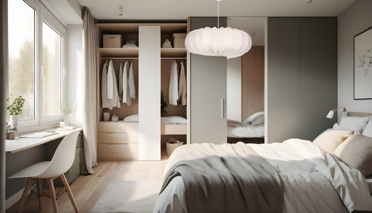 Lampa wisząca CAFEE skandynawska - z abażurem kremowym latte 66cm - nowoczesne oświetlenie sufitowe do salonu i jadalni E27