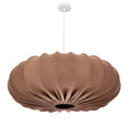 Lampa wisząca CAFEE skandynawska - z abażurem brązowym mokka 66cm - nowoczesne oświetlenie sufitowe do salonu i jadalni E27
