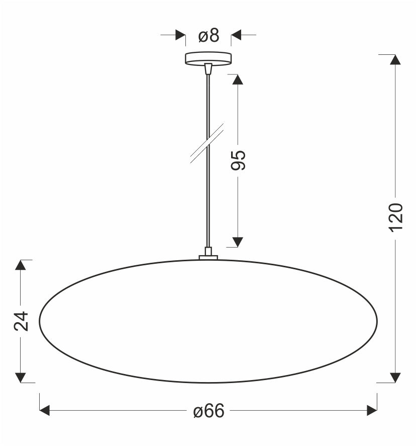 Lampa wisząca CAFEE skandynawska - z abażurem brązowym mokka 66cm - nowoczesne oświetlenie sufitowe do salonu i jadalni E27