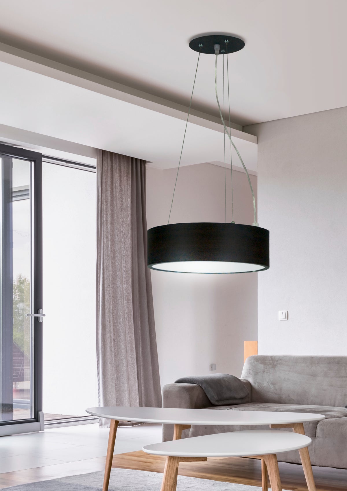 ZIGO lampa wisząca 16W LED 6500 k metal wenge 330x1200mm