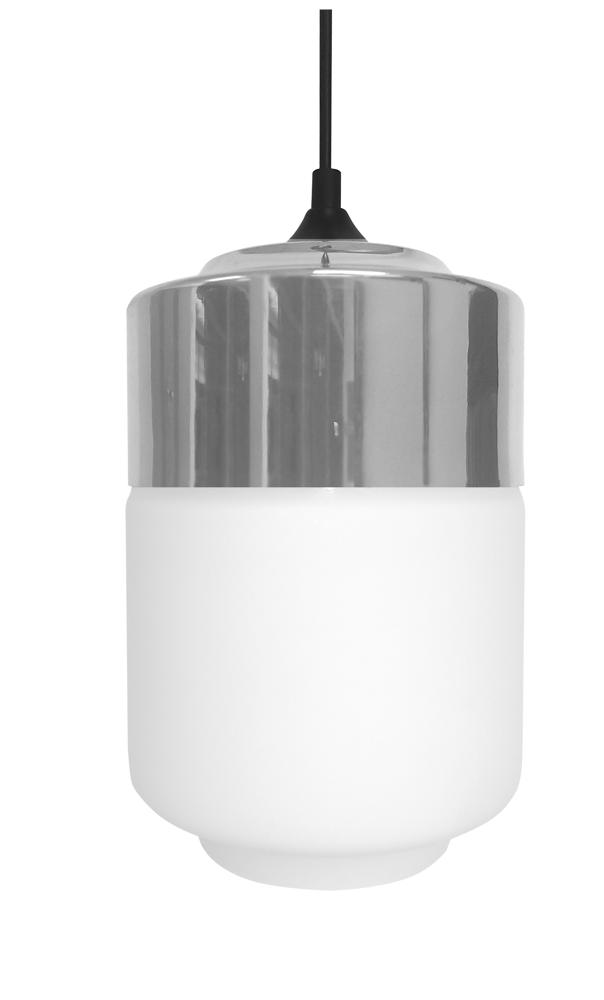 MASALA 17 lampa wisząca 1x60W E27 biały z chromowaną nakładką