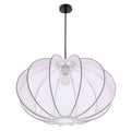 MELLOW lampa wisząca czarny 1x40W E27 abażur mist 60 biały kula