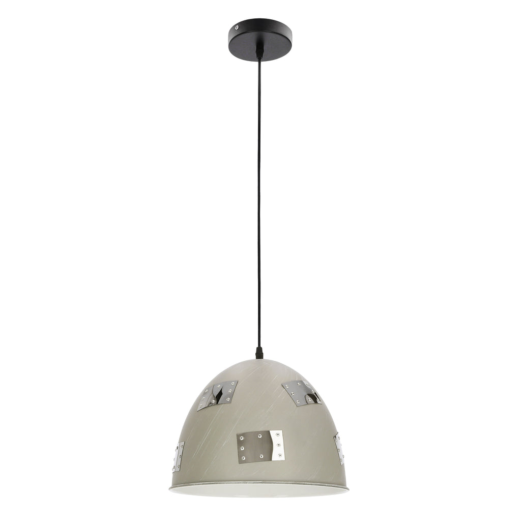 PATCH lampa wisząca 30 1x60W E27 szary + chromowany dekor