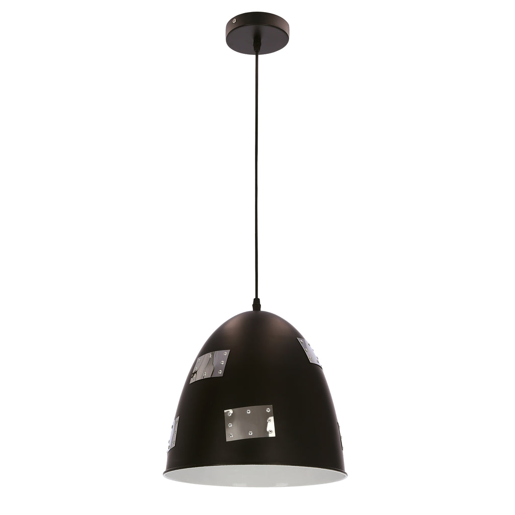 PATCH lampa wisząca 29 1x60W E27 czarny + chromowany dekor