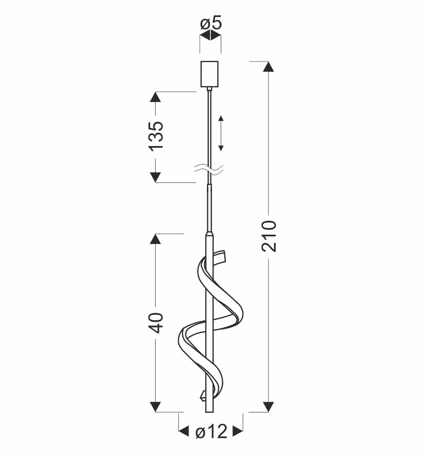 SPRAIT lampa wisząca złoty 12W LED 4000K