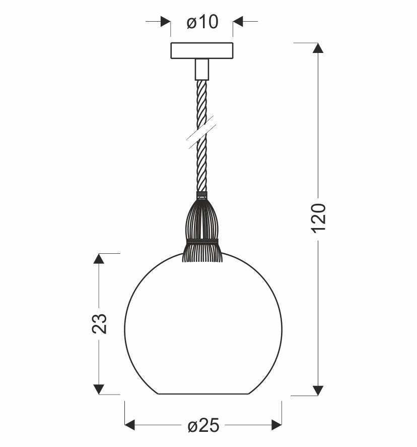 SHEDON lampa wisząca czarny+beżowy 1x40 E27 klosz zielony