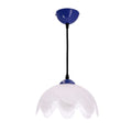 Lampa wisząca COLORI chabrowa 1x60W E27 biały klosz nowoczesna oprawa oświetleniowa do salonu sypialni kuchni jadalni wnętrz domowych