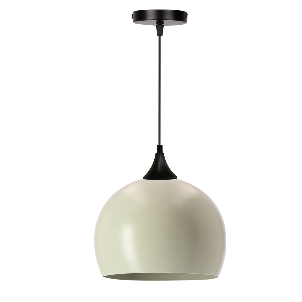 Lampa wisząca PONTE 1x40W E27 czarna z oliwkowym kloszem, nowoczesna oprawa sufitowa do kuchni, jadalni, salonu, minimalistyczny design