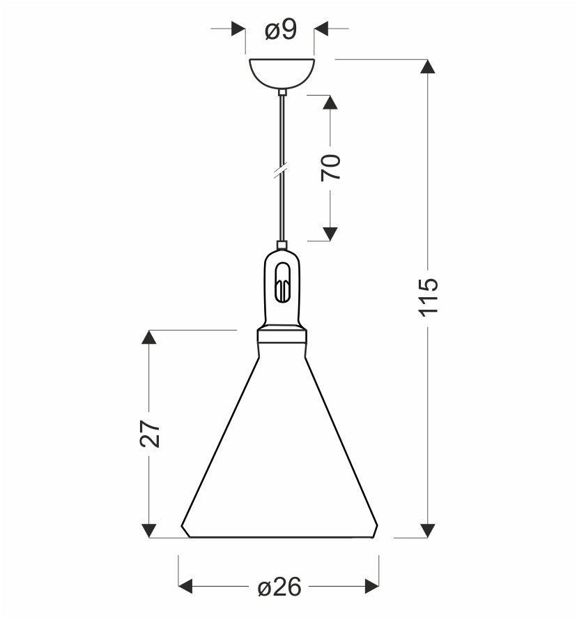 Robinson lampa wisząca 26 1x60W E27 oliwkowy
